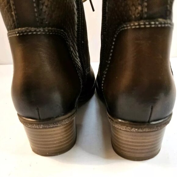 Pikolinos Zaragoza Moss Brown Leather Lace-Up Side Zip Ankle Boots EUR 39 US 8 - Picture 15 of 16